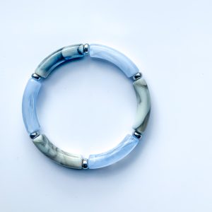 Trendy Armband Blue Marble