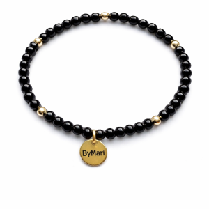 Black sieraden goud met zwarte armband Juwelier Altea