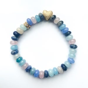 hartjes armband Blauwe sieraden Edelsteen armbanden