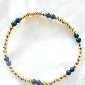 Armband Goud Blauwe Goudsteen Sieraden