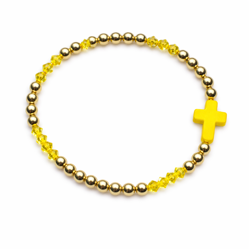 Gele armband Swarovski sieraden SieradenbyMari