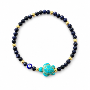 Schildpad armband Evil eye armband