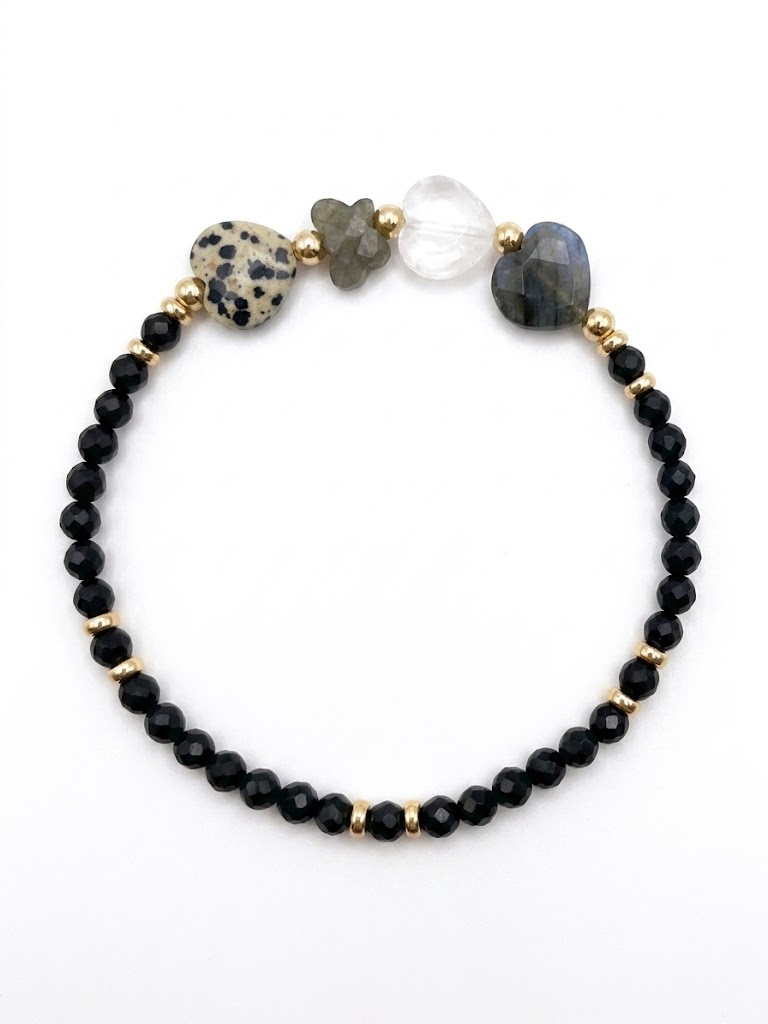 Luxe feestsieraden Kerstsieraden Zwarte armband