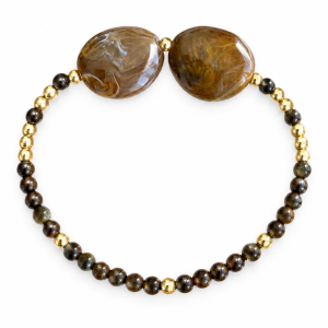 bruine sieraden Sieradenbymari op maat gemaakte armband